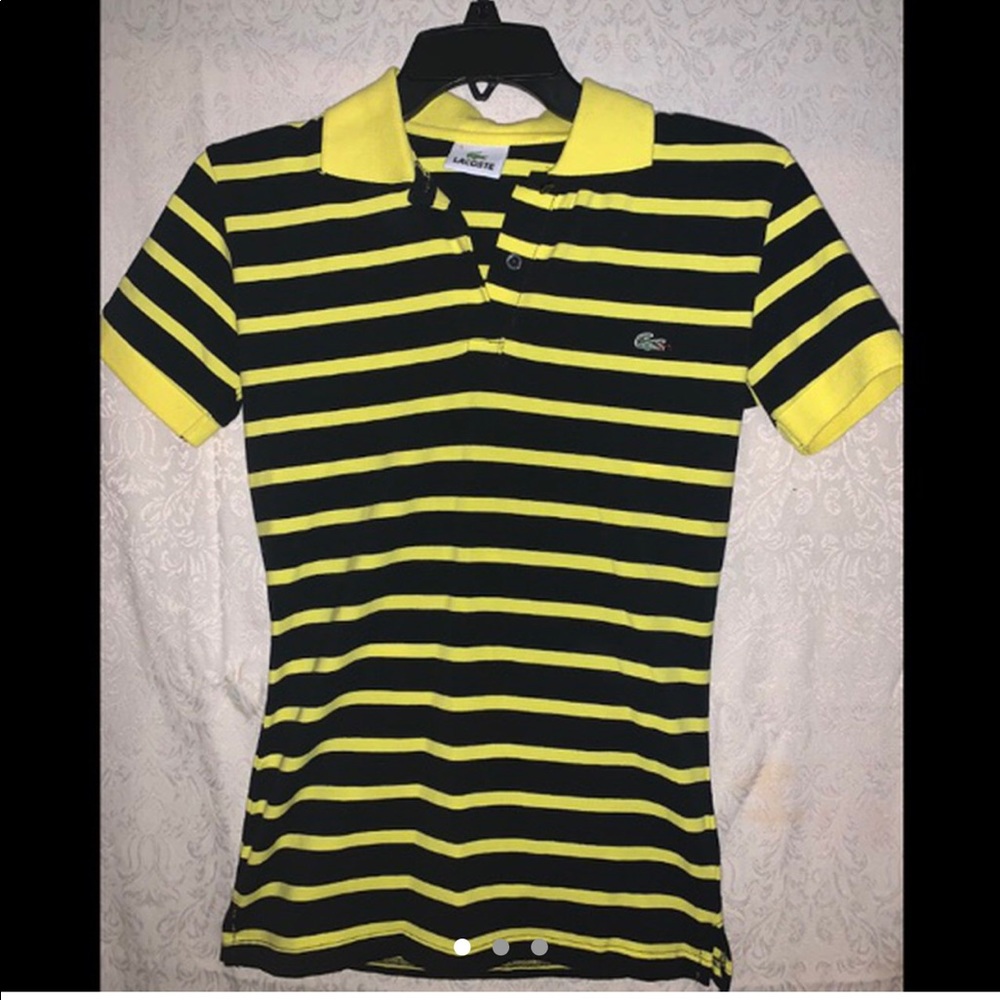 Black & Yellow Lacoste Polo